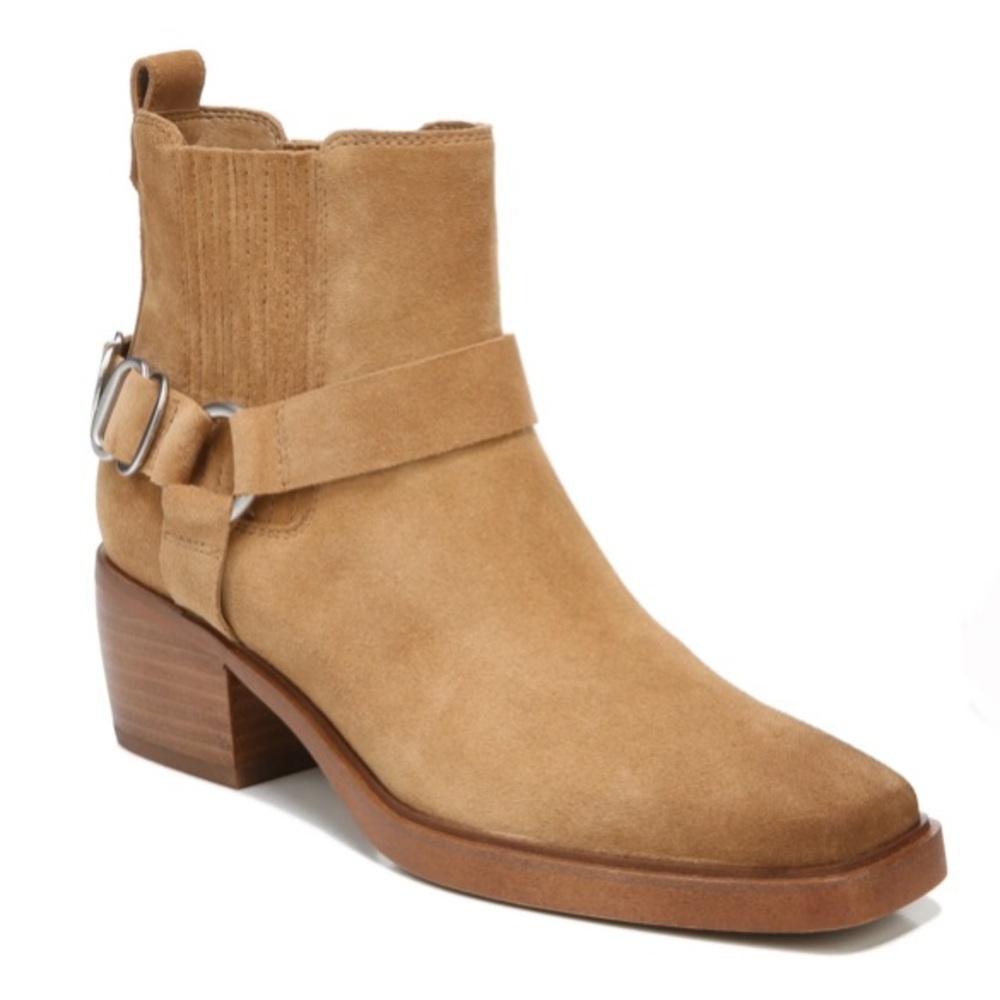 NWOT Bellamie Sam Edelman Tan Suede Women’s Booties Size 7b - Picture 2 of 11